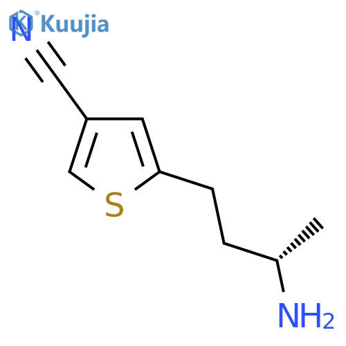 5-(3S)-3-aminobutylthiophene-3-carbonitrile structure