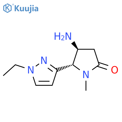 4-amino-5-(1-ethyl-1H-pyrazol-3-yl)-1-methylpyrrolidin-2-one structure