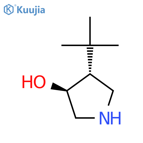 rac-(3R,4S)-4-tert-butylpyrrolidin-3-ol structure