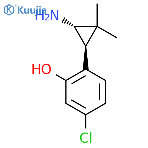 rac-2-(1R,3R)-3-amino-2,2-dimethylcyclopropyl-5-chlorophenol structure