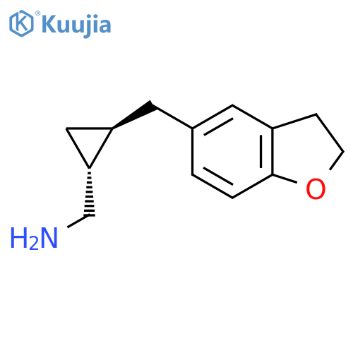 rac-(1R,2S)-2-(2,3-dihydro-1-benzofuran-5-yl)methylcyclopropylmethanamine structure