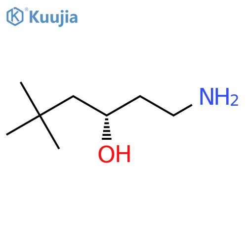 (3R)-1-amino-5,5-dimethylhexan-3-ol structure