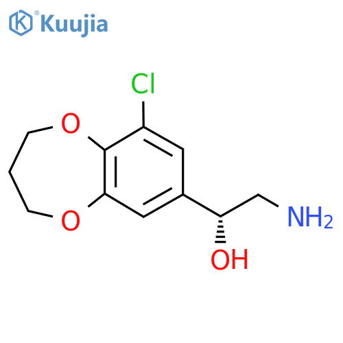(1R)-2-amino-1-(9-chloro-3,4-dihydro-2H-1,5-benzodioxepin-7-yl)ethan-1-ol structure