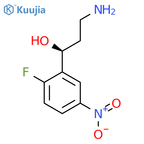 (1S)-3-amino-1-(2-fluoro-5-nitrophenyl)propan-1-ol structure