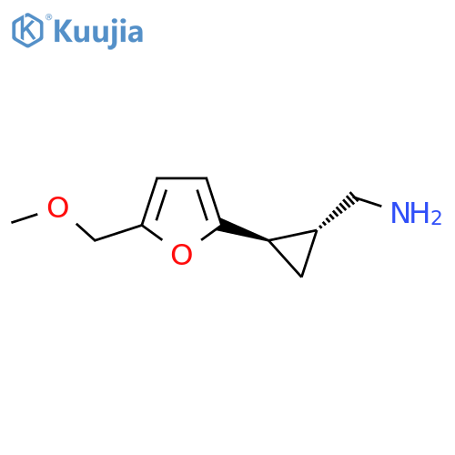 rac-(1R,2R)-2-5-(methoxymethyl)furan-2-ylcyclopropylmethanamine structure