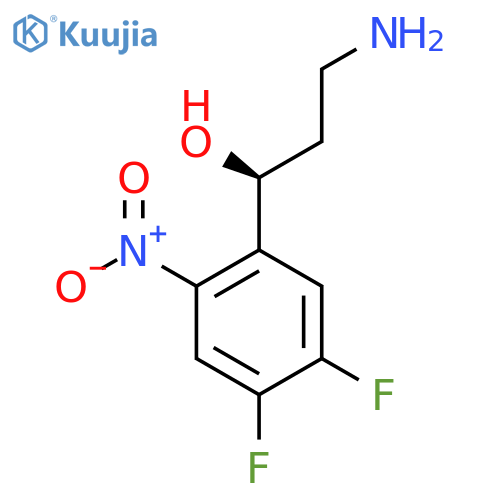 (1S)-3-amino-1-(4,5-difluoro-2-nitrophenyl)propan-1-ol structure
