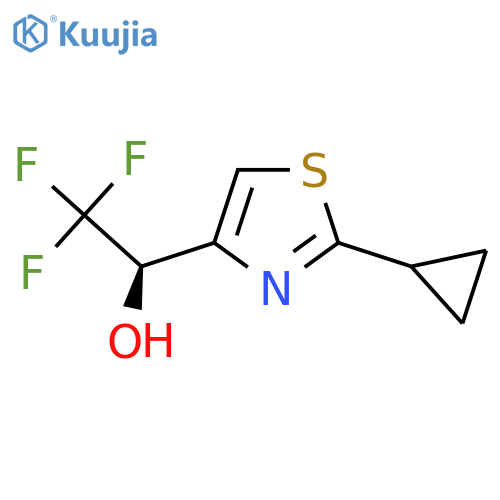 (1R)-1-(2-cyclopropyl-1,3-thiazol-4-yl)-2,2,2-trifluoroethan-1-ol structure