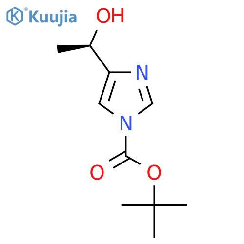 tert-butyl 4-(1R)-1-hydroxyethyl-1H-imidazole-1-carboxylate structure