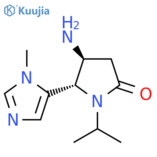 4-amino-5-(1-methyl-1H-imidazol-5-yl)-1-(propan-2-yl)pyrrolidin-2-one structure