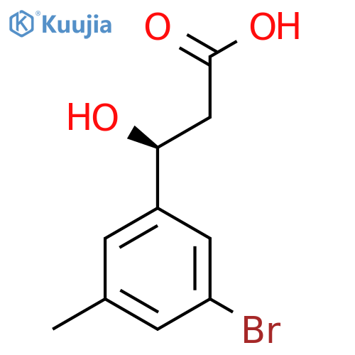 (3S)-3-(3-bromo-5-methylphenyl)-3-hydroxypropanoic acid structure