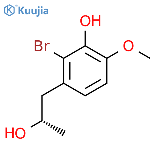 2-bromo-3-(2S)-2-hydroxypropyl-6-methoxyphenol structure