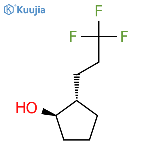 rac-(1R,2S)-2-(3,3,3-trifluoropropyl)cyclopentan-1-ol structure