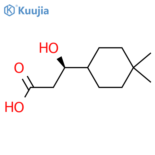 (3R)-3-(4,4-dimethylcyclohexyl)-3-hydroxypropanoic acid structure
