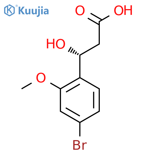(3R)-3-(4-bromo-2-methoxyphenyl)-3-hydroxypropanoic acid structure