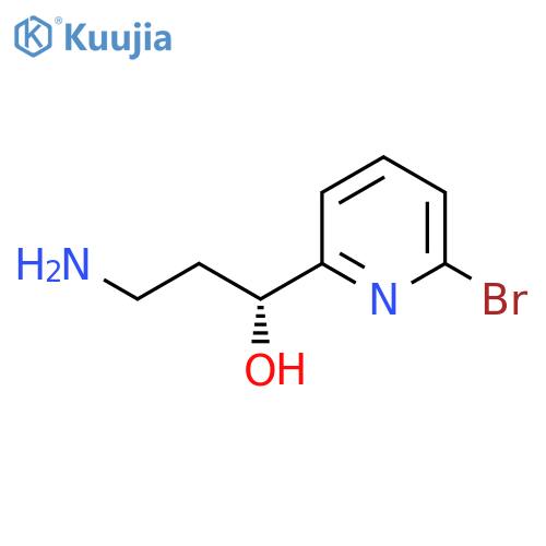 (1R)-3-amino-1-(6-bromopyridin-2-yl)propan-1-ol structure
