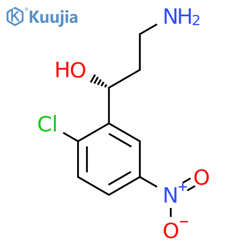 (1R)-3-amino-1-(2-chloro-5-nitrophenyl)propan-1-ol structure