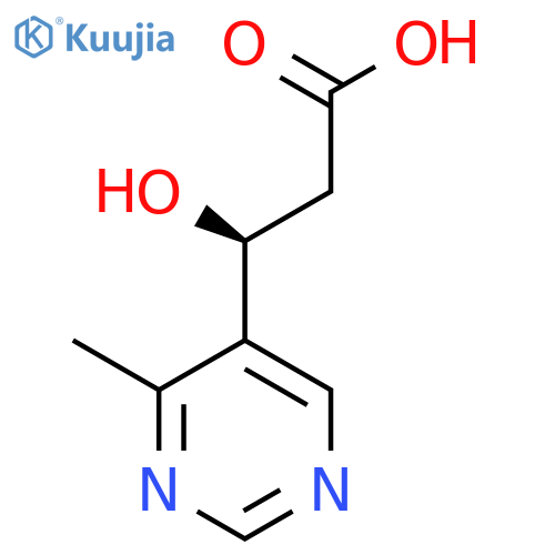 (3S)-3-hydroxy-3-(4-methylpyrimidin-5-yl)propanoic acid structure