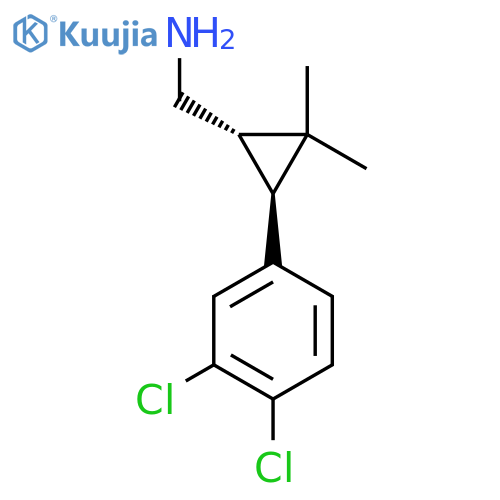 rac-(1R,3R)-3-(3,4-dichlorophenyl)-2,2-dimethylcyclopropylmethanamine structure