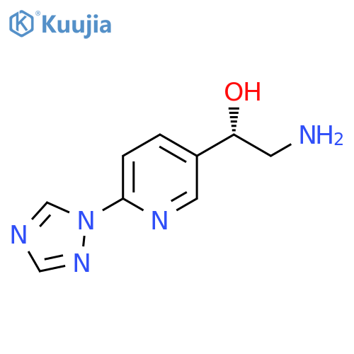 (1S)-2-amino-1-6-(1H-1,2,4-triazol-1-yl)pyridin-3-ylethan-1-ol structure