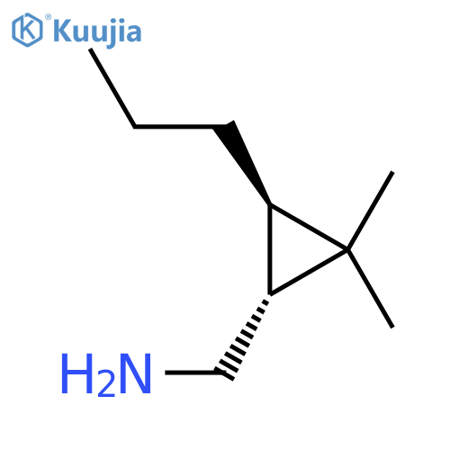 rac-(1R,3R)-2,2-dimethyl-3-propylcyclopropylmethanamine structure
