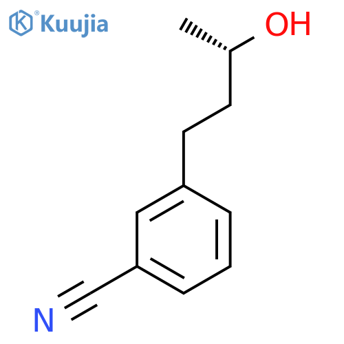 3-(3S)-3-hydroxybutylbenzonitrile structure