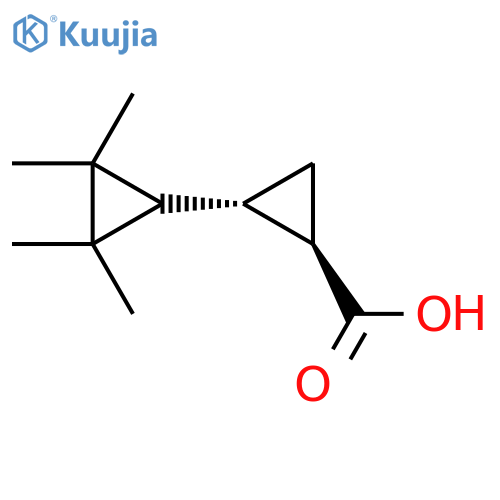 rac-(1R,2S)-2-(2,2,3,3-tetramethylcyclopropyl)cyclopropane-1-carboxylic acid structure