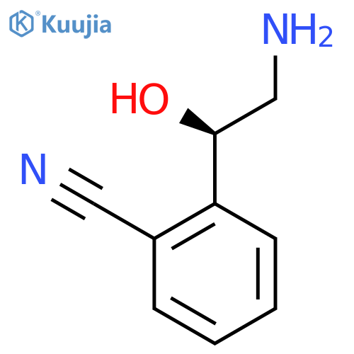 2-[(1R)-2-amino-1-hydroxyethyl]benzonitrile structure