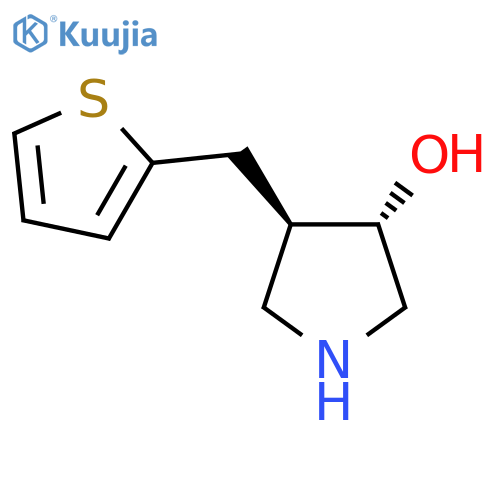 rac-(3R,4S)-4-(thiophen-2-yl)methylpyrrolidin-3-ol structure