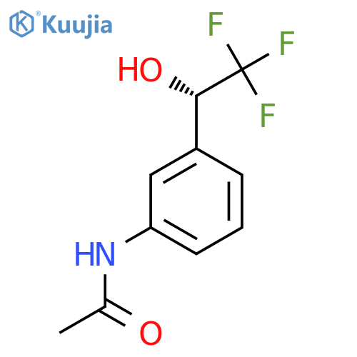 N-{3-(1S)-2,2,2-trifluoro-1-hydroxyethylphenyl}acetamide structure