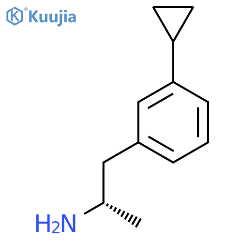 (2S)-1-(3-cyclopropylphenyl)propan-2-amine structure