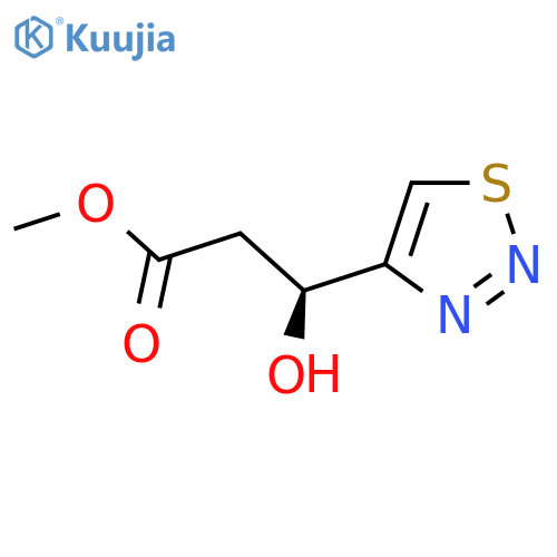 methyl (3S)-3-hydroxy-3-(1,2,3-thiadiazol-4-yl)propanoate structure