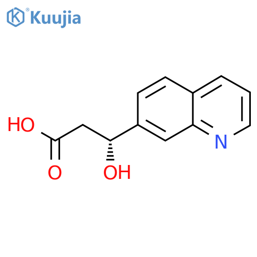 (3R)-3-hydroxy-3-(quinolin-7-yl)propanoic acid structure