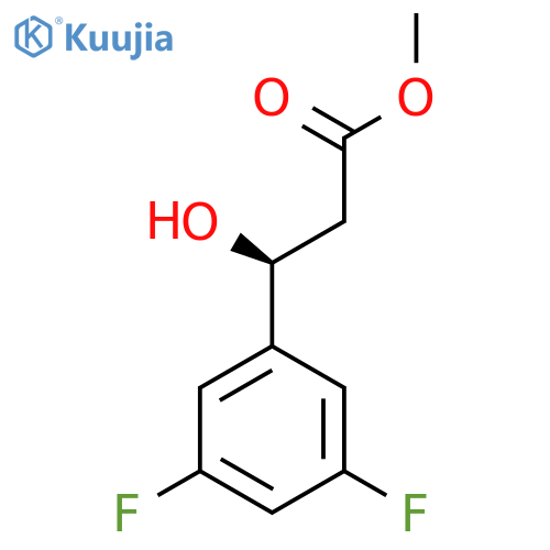 methyl (3S)-3-(3,5-difluorophenyl)-3-hydroxypropanoate structure