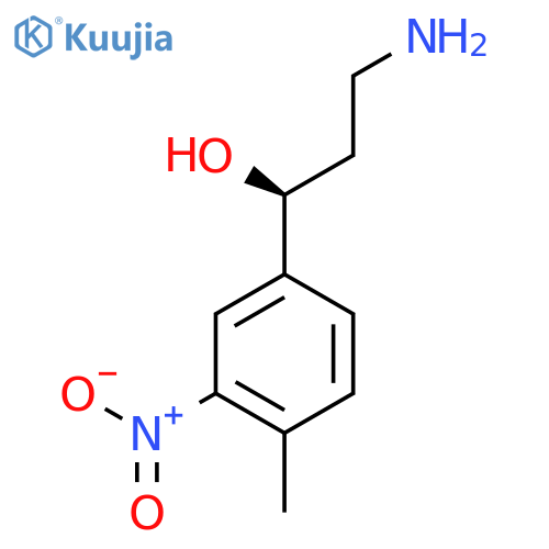 (1S)-3-amino-1-(4-methyl-3-nitrophenyl)propan-1-ol structure