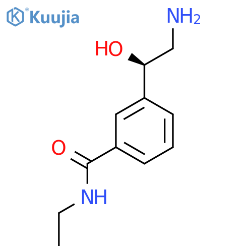 3-(1R)-2-amino-1-hydroxyethyl-N-ethylbenzamide structure