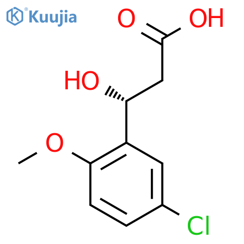 (3R)-3-(5-chloro-2-methoxyphenyl)-3-hydroxypropanoic acid structure