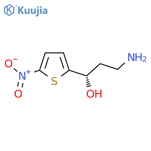 (1S)-3-amino-1-(5-nitrothiophen-2-yl)propan-1-ol structure