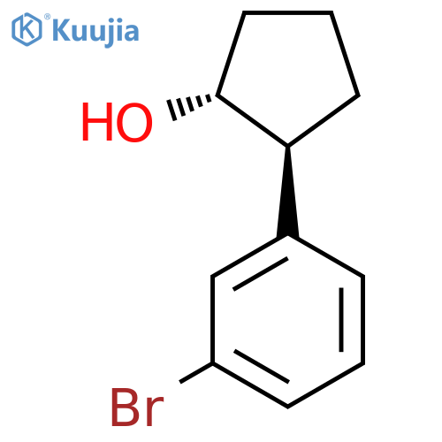 rac-(1R,2S)-2-(3-bromophenyl)cyclopentan-1-ol structure