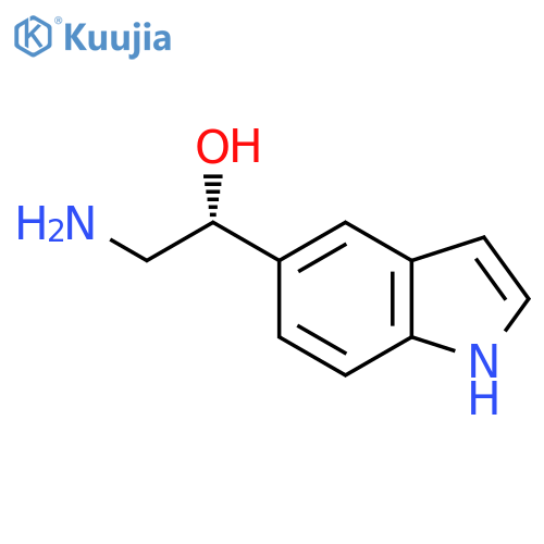 (1R)-2-amino-1-(1H-indol-5-yl)ethan-1-ol structure