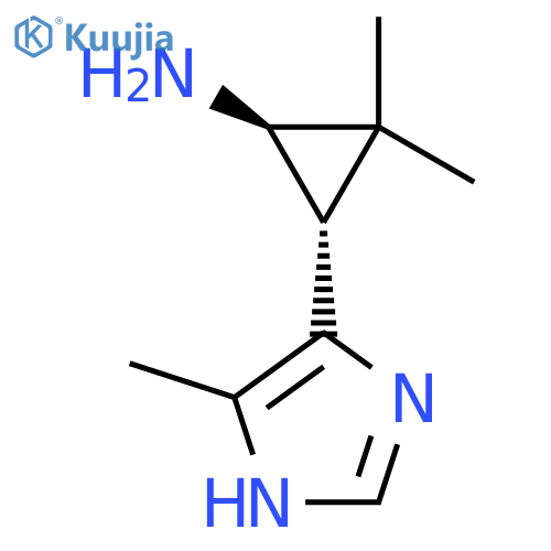 rac-(1R,3S)-2,2-dimethyl-3-(4-methyl-1H-imidazol-5-yl)cyclopropan-1-amine structure