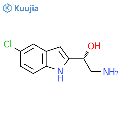 (1R)-2-amino-1-(5-chloro-1H-indol-2-yl)ethan-1-ol structure