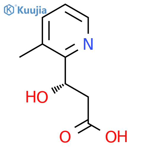 (3S)-3-hydroxy-3-(3-methylpyridin-2-yl)propanoic acid structure