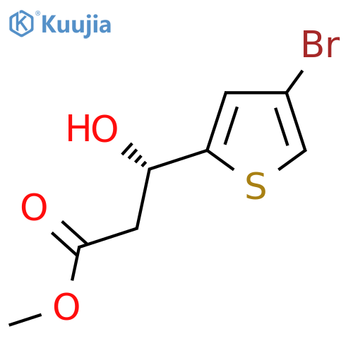 methyl (3S)-3-(4-bromothiophen-2-yl)-3-hydroxypropanoate structure
