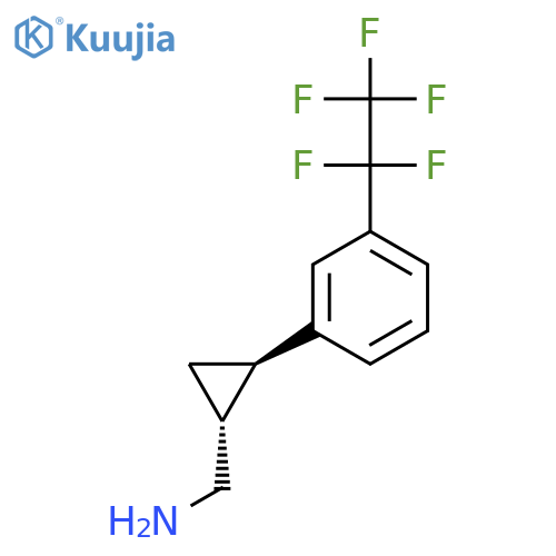rac-(1R,2R)-2-3-(pentafluoroethyl)phenylcyclopropylmethanamine structure