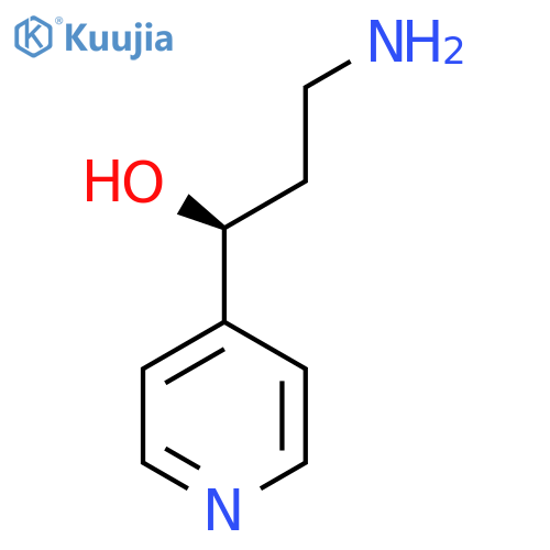 (1S)-3-amino-1-(pyridin-4-yl)propan-1-ol structure