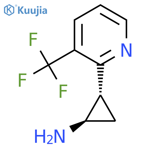 rac-(1R,2R)-2-3-(trifluoromethyl)pyridin-2-ylcyclopropan-1-amine structure