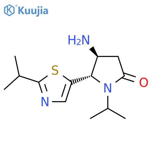 4-amino-1-(propan-2-yl)-5-2-(propan-2-yl)-1,3-thiazol-5-ylpyrrolidin-2-one structure