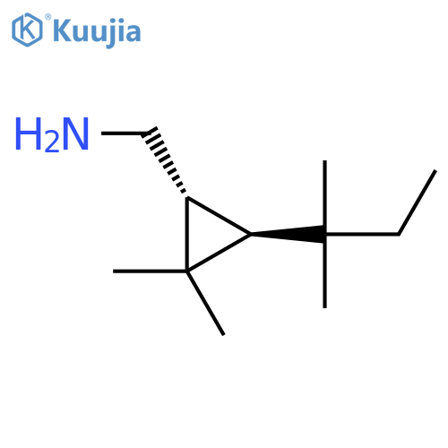 rac-(1R,3S)-2,2-dimethyl-3-(2-methylbutan-2-yl)cyclopropylmethanamine structure