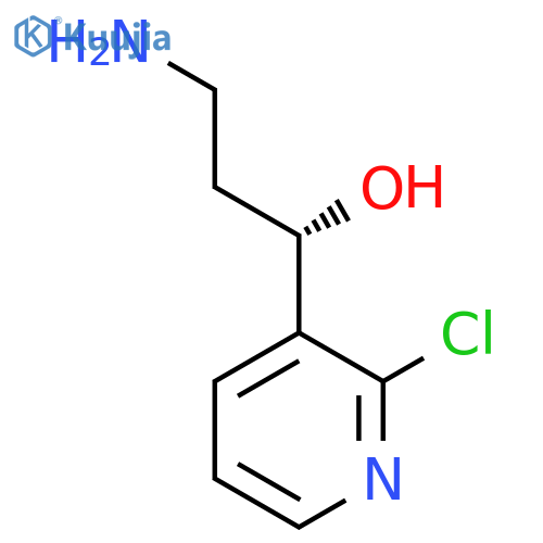 (1S)-3-amino-1-(2-chloropyridin-3-yl)propan-1-ol structure