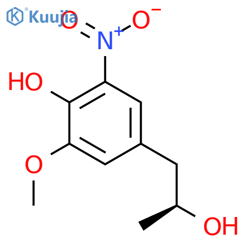 4-(2S)-2-hydroxypropyl-2-methoxy-6-nitrophenol structure
